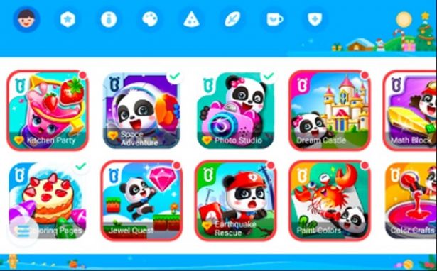 games baby panda di huawei matepad t10 kids edition
