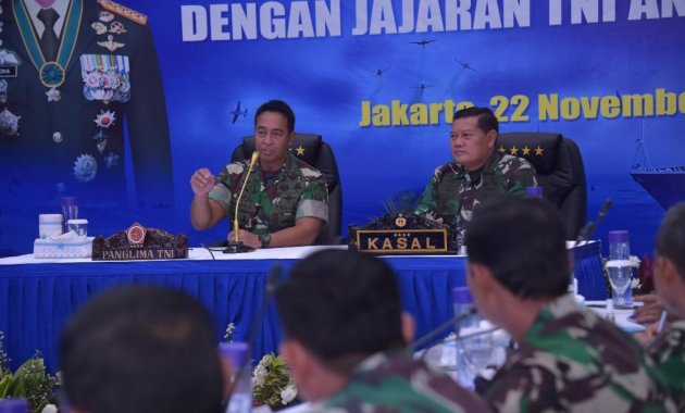 Panglima TNI Jendral Andika Perkasa Kunjungi Mabes TNI AL dan Mabes TNI AU Uritanet.com