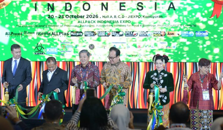 Krista Exhibitions Group resmi membuka ALLPack Indonesia 2026 di Jakarta International Expo (JIExpo) Kemayoran, Jakarta, Selasa (20/10).Foto : ombenk/uritanet.com
